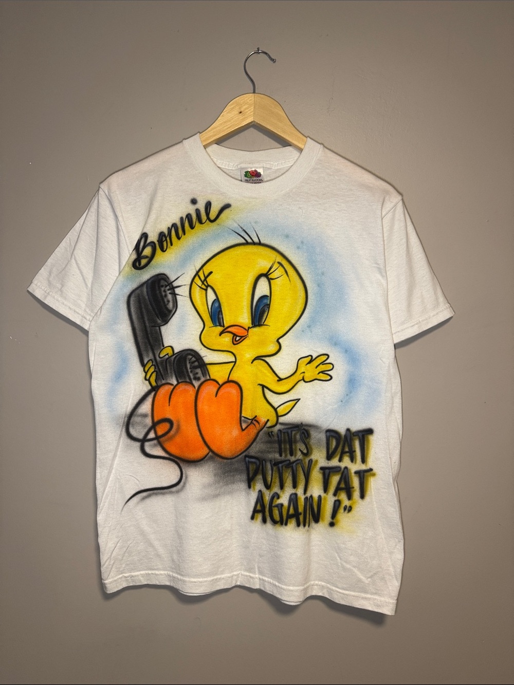 Vintage Tweety Bird Airbrush T-Shirt / Medium / Custom By Artist